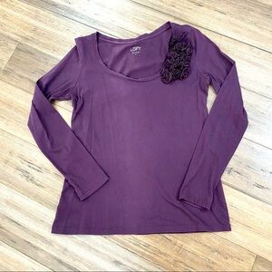 5 for $25 Loft long sleeve top plum‎ purple